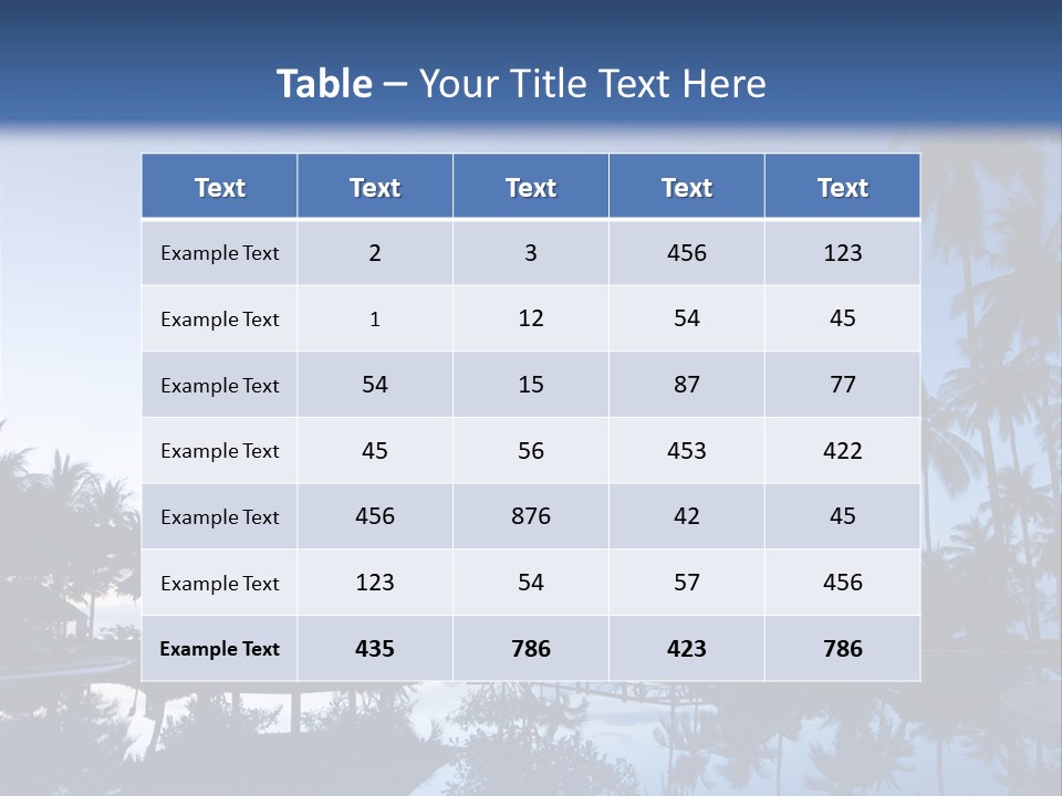 Nature Blue Relax PowerPoint Template