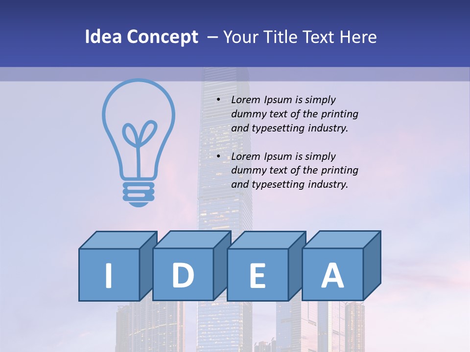 Asia Building Manhattan PowerPoint Template