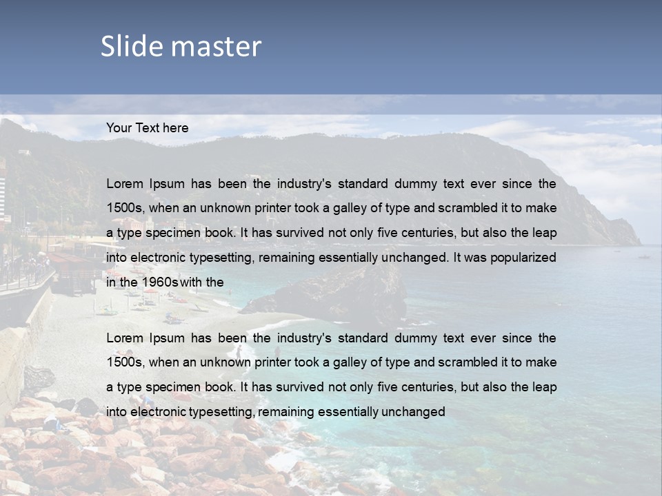 Vacation Landscape Tourism PowerPoint Template