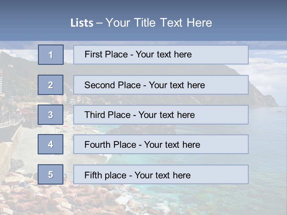 Vacation Landscape Tourism PowerPoint Template