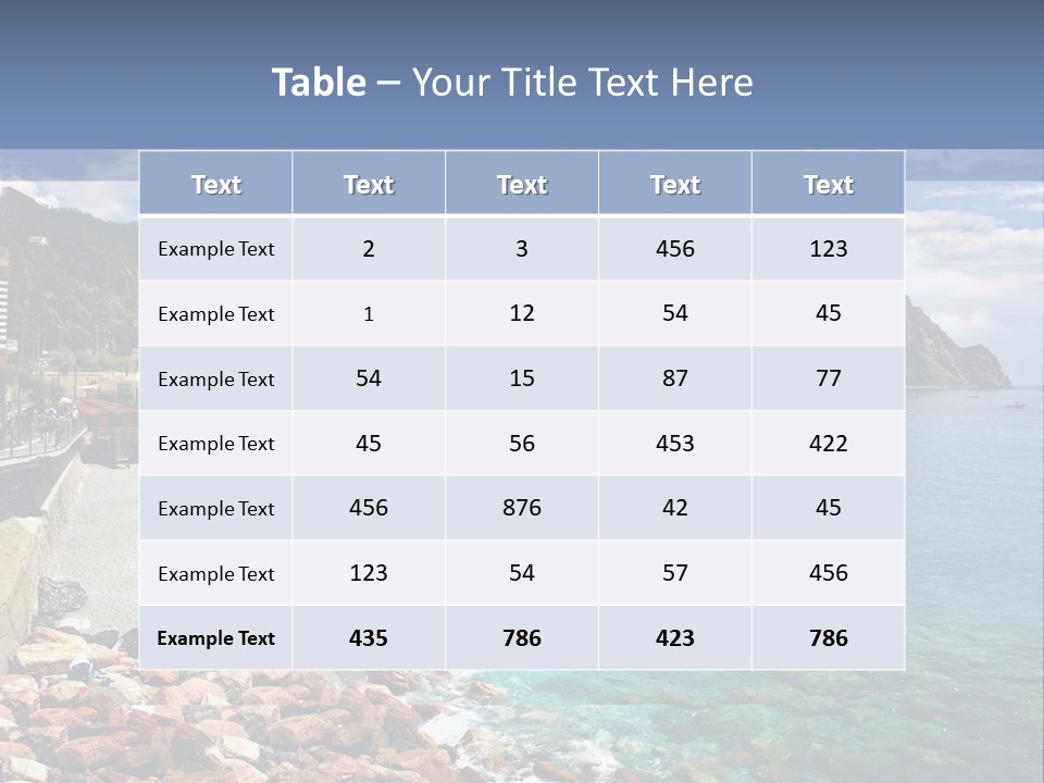 Vacation Landscape Tourism PowerPoint Template