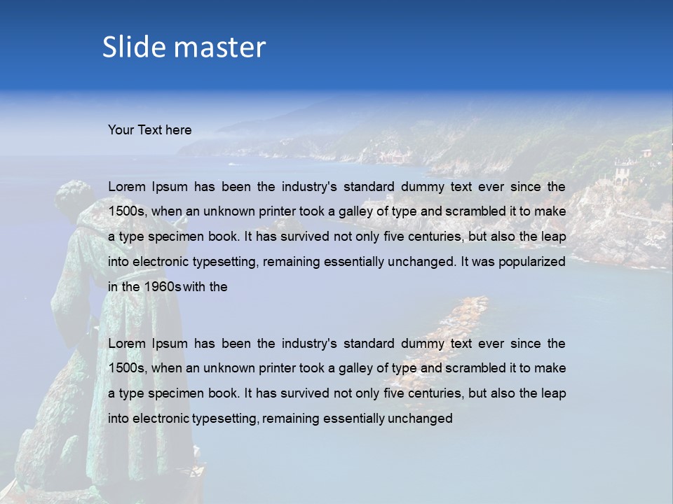 Blue Resort Attraction PowerPoint Template