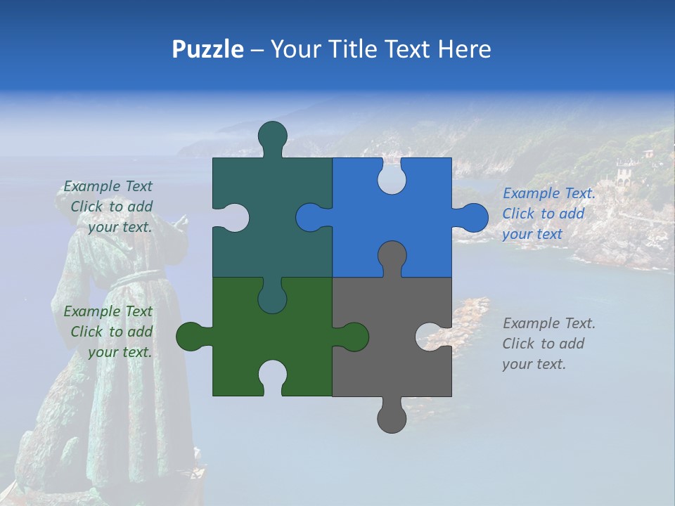 Blue Resort Attraction PowerPoint Template