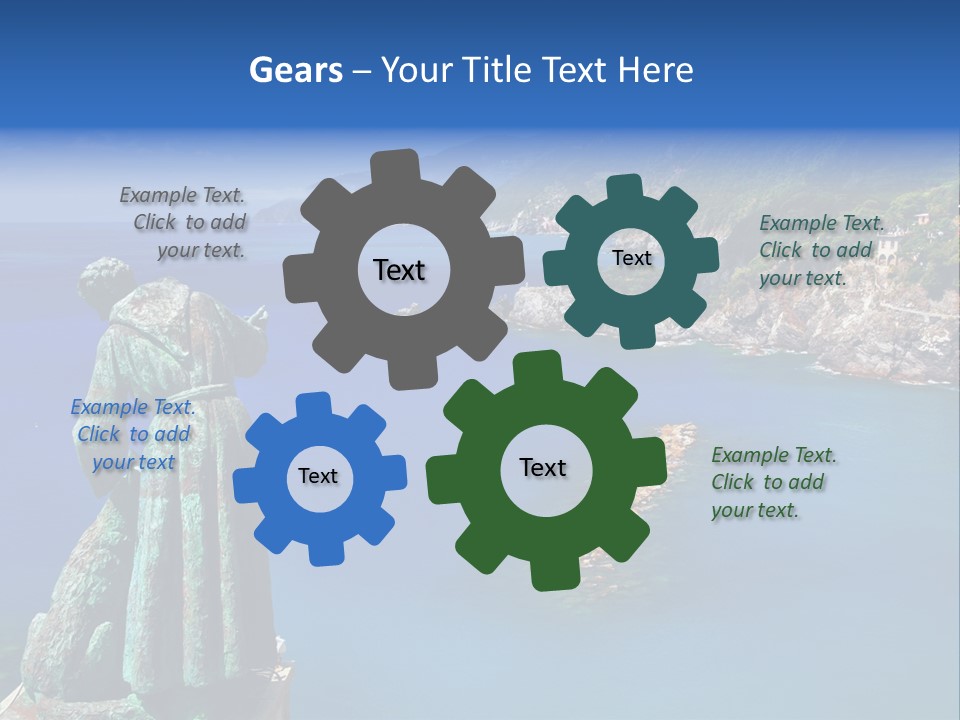 Blue Resort Attraction PowerPoint Template