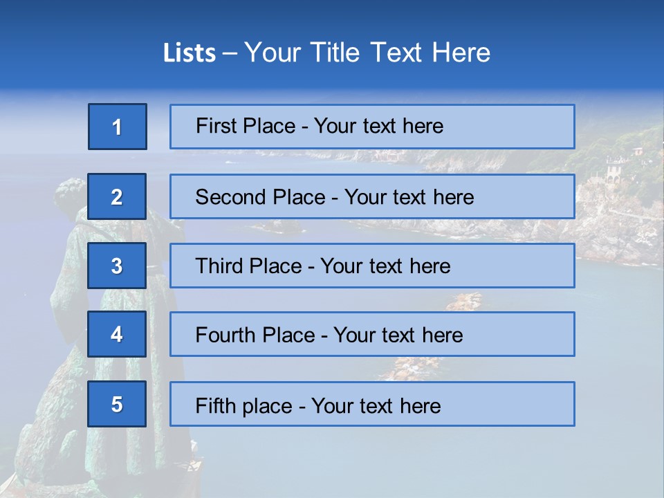 Blue Resort Attraction PowerPoint Template