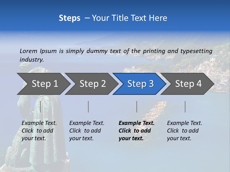 Blue Resort Attraction PowerPoint Template