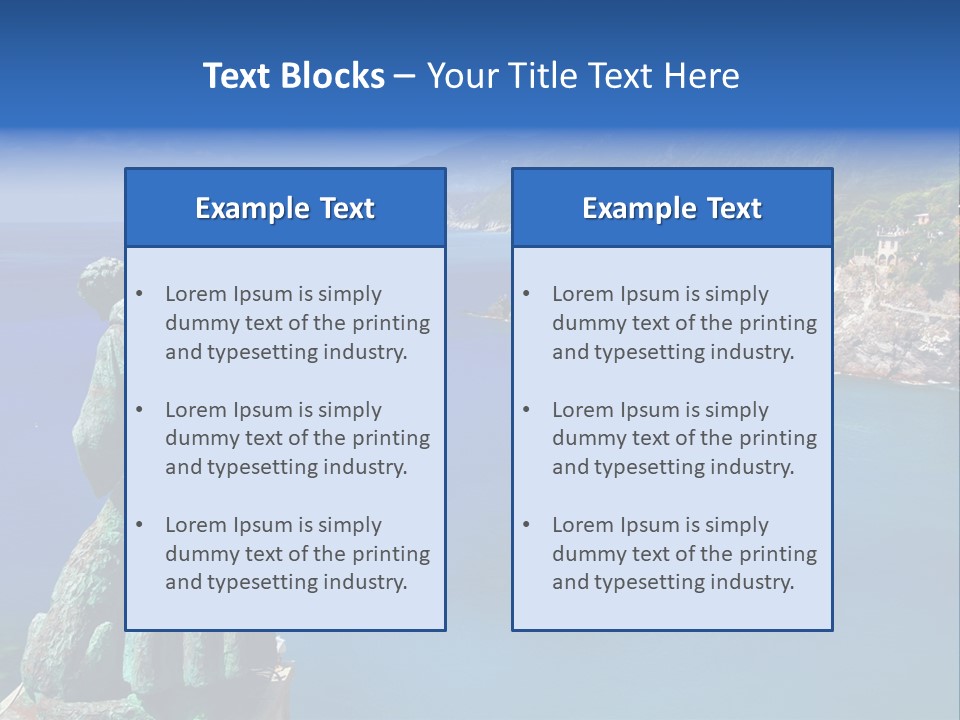 Blue Resort Attraction PowerPoint Template