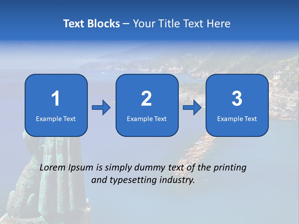 Blue Resort Attraction PowerPoint Template