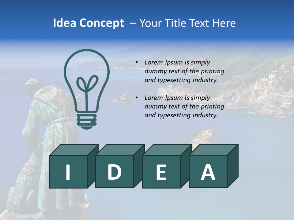Blue Resort Attraction PowerPoint Template