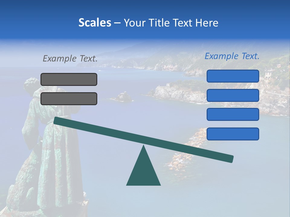 Blue Resort Attraction PowerPoint Template