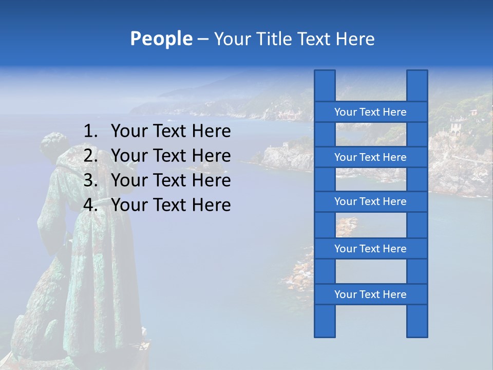 Blue Resort Attraction PowerPoint Template