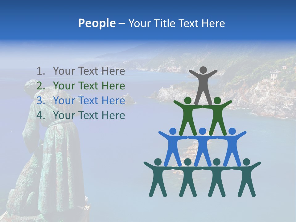 Blue Resort Attraction PowerPoint Template