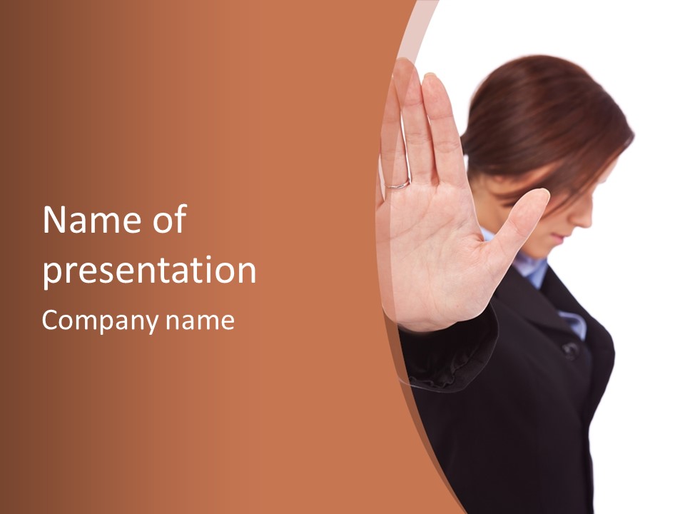 Deny Office Worker PowerPoint Template