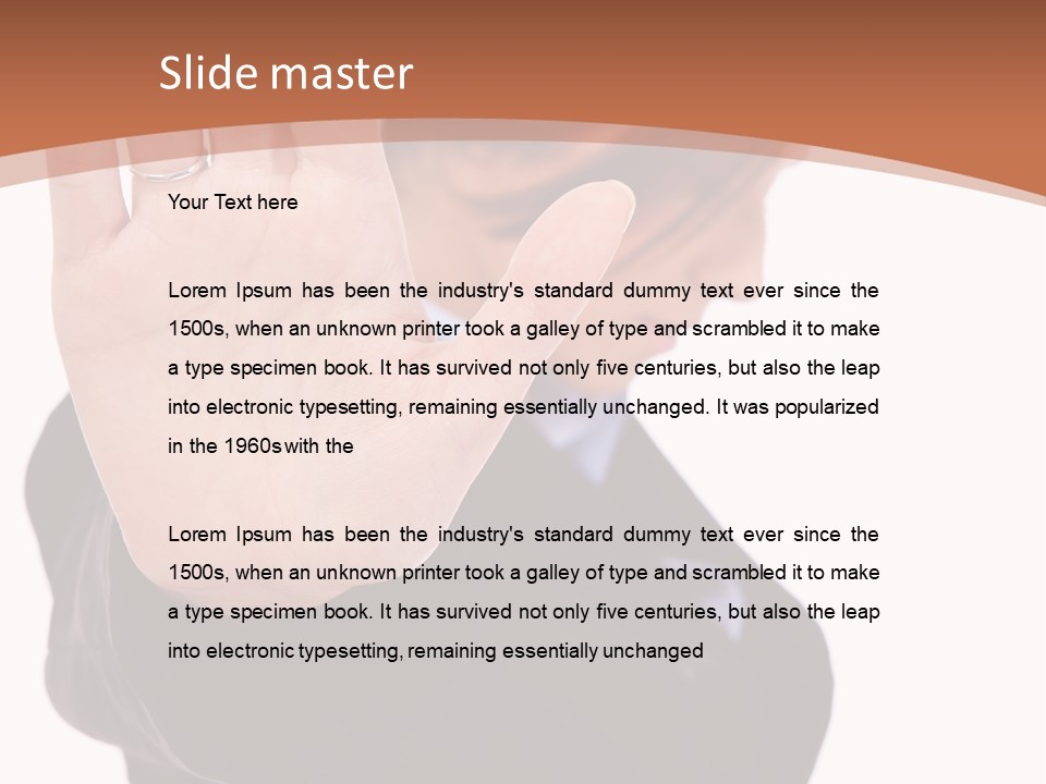 Deny Office Worker PowerPoint Template