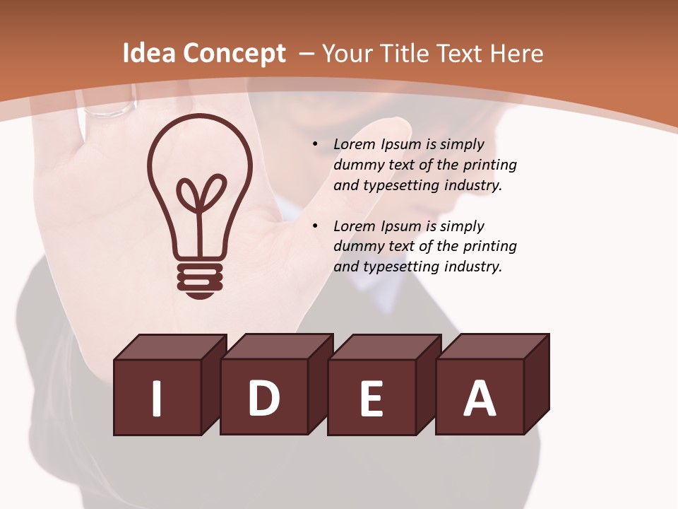 Deny Office Worker PowerPoint Template