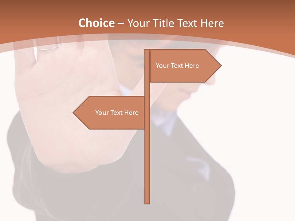 Deny Office Worker PowerPoint Template