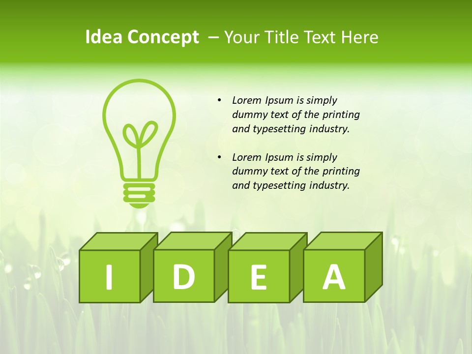 Lawn Morning Flora PowerPoint Template