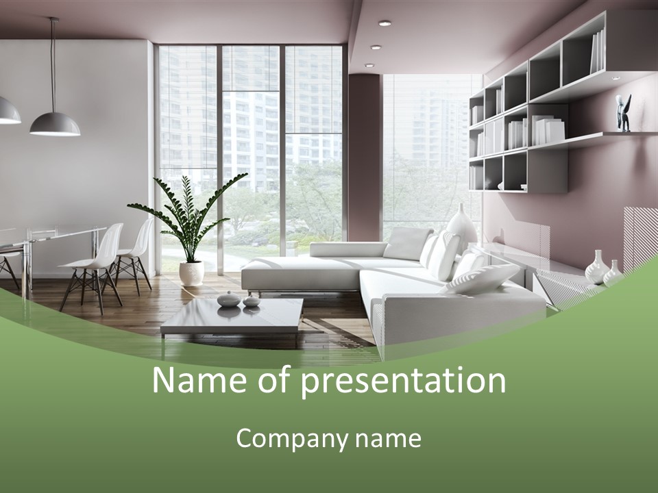 Couch Floor Property PowerPoint Template