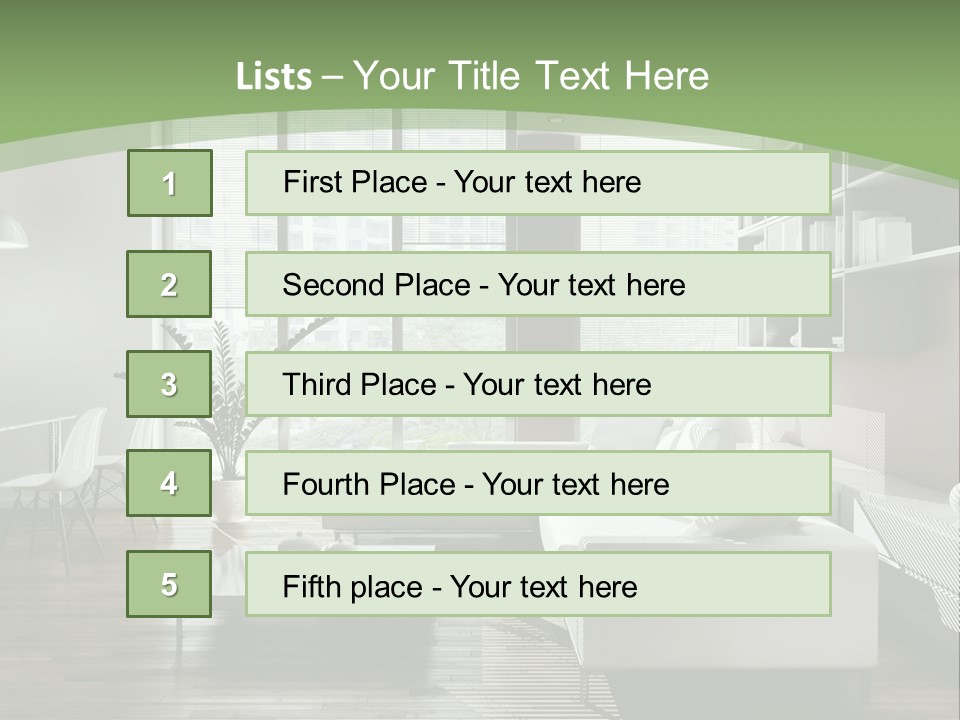 Couch Floor Property PowerPoint Template