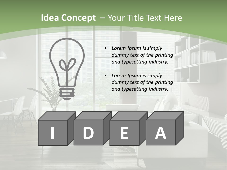 Couch Floor Property PowerPoint Template