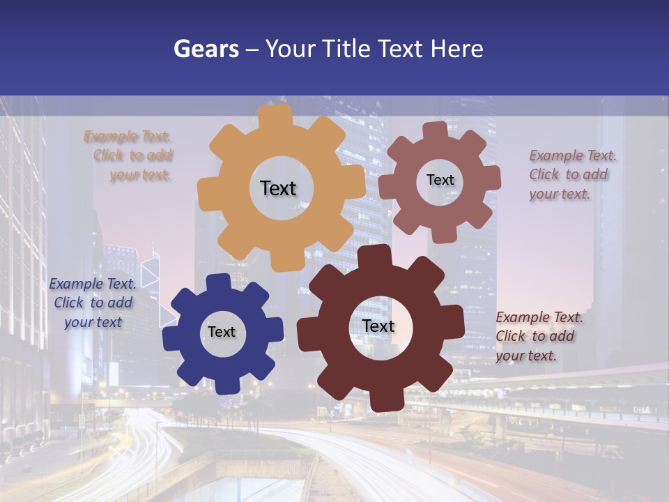 Bridge Business Cityscape PowerPoint Template