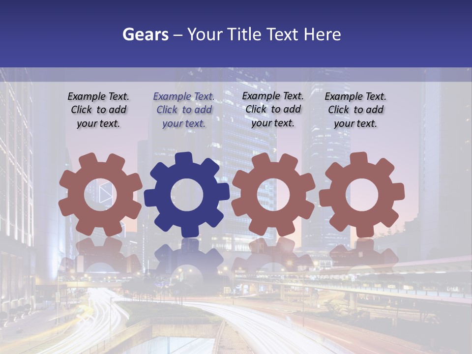 Bridge Business Cityscape PowerPoint Template