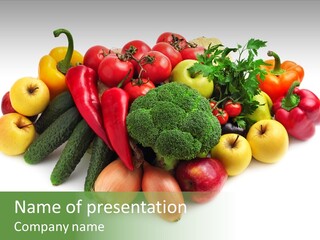 Arrangement Pepper Background PowerPoint Template