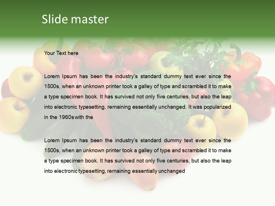 Arrangement Pepper Background PowerPoint Template