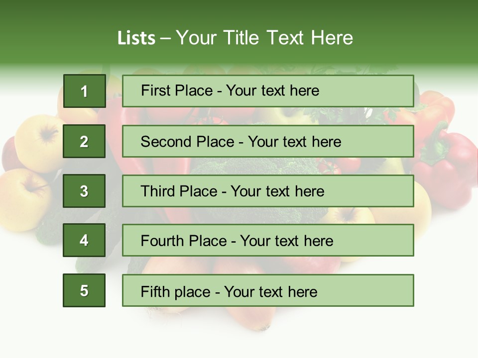 Arrangement Pepper Background PowerPoint Template