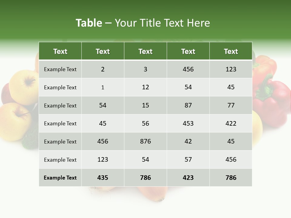 Arrangement Pepper Background PowerPoint Template