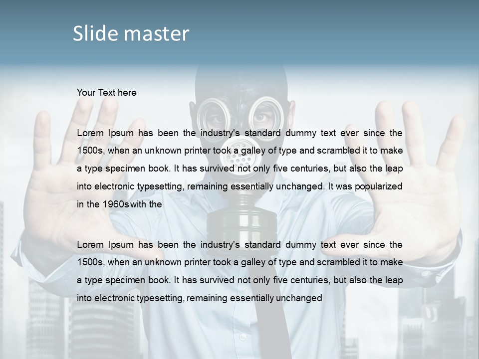 Man Face Rubber PowerPoint Template