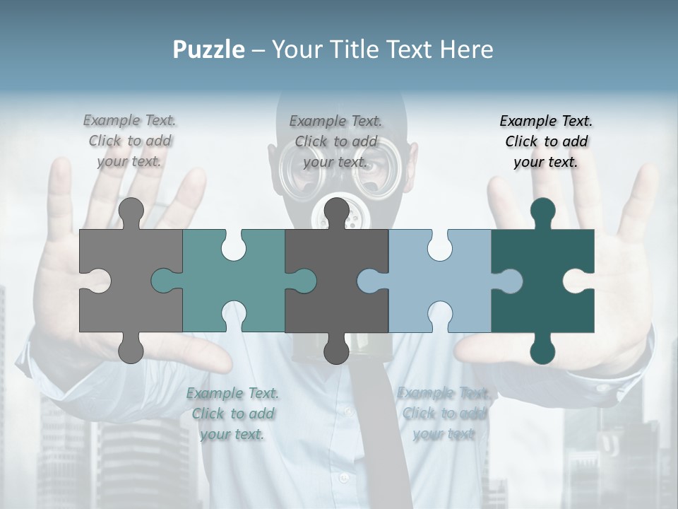 Man Face Rubber PowerPoint Template