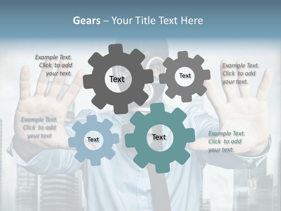 Man Face Rubber PowerPoint Template