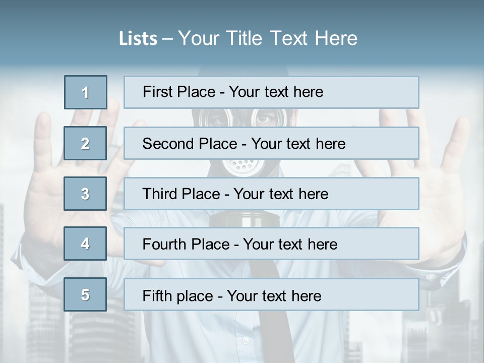 Man Face Rubber PowerPoint Template