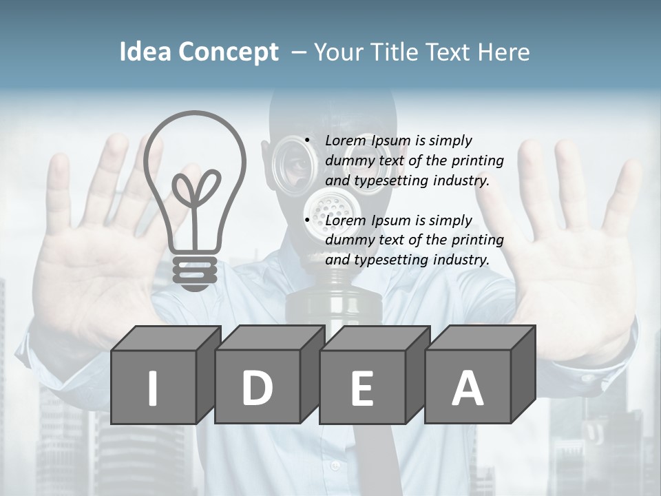 Man Face Rubber PowerPoint Template