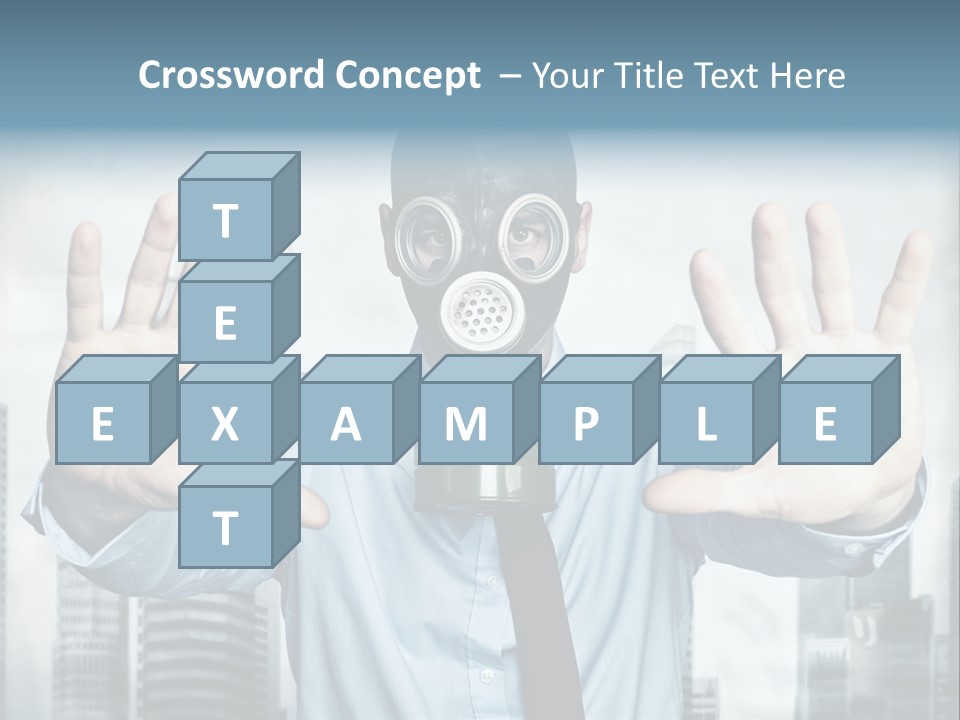 Man Face Rubber PowerPoint Template