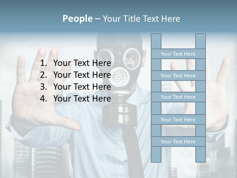 Man Face Rubber PowerPoint Template