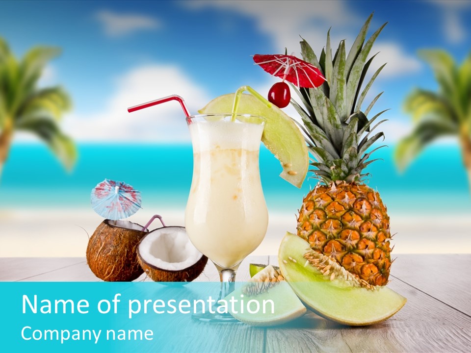 Blur Cocktail Alcohol PowerPoint Template