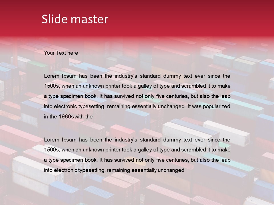 Crane Green Storage PowerPoint Template