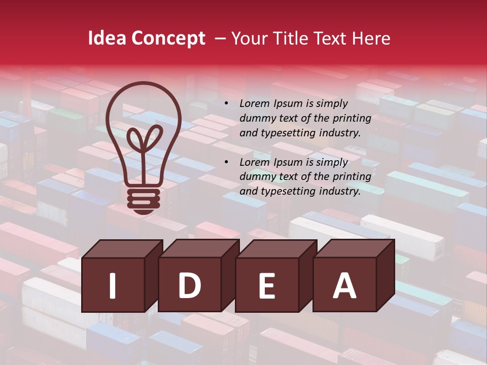 Crane Green Storage PowerPoint Template