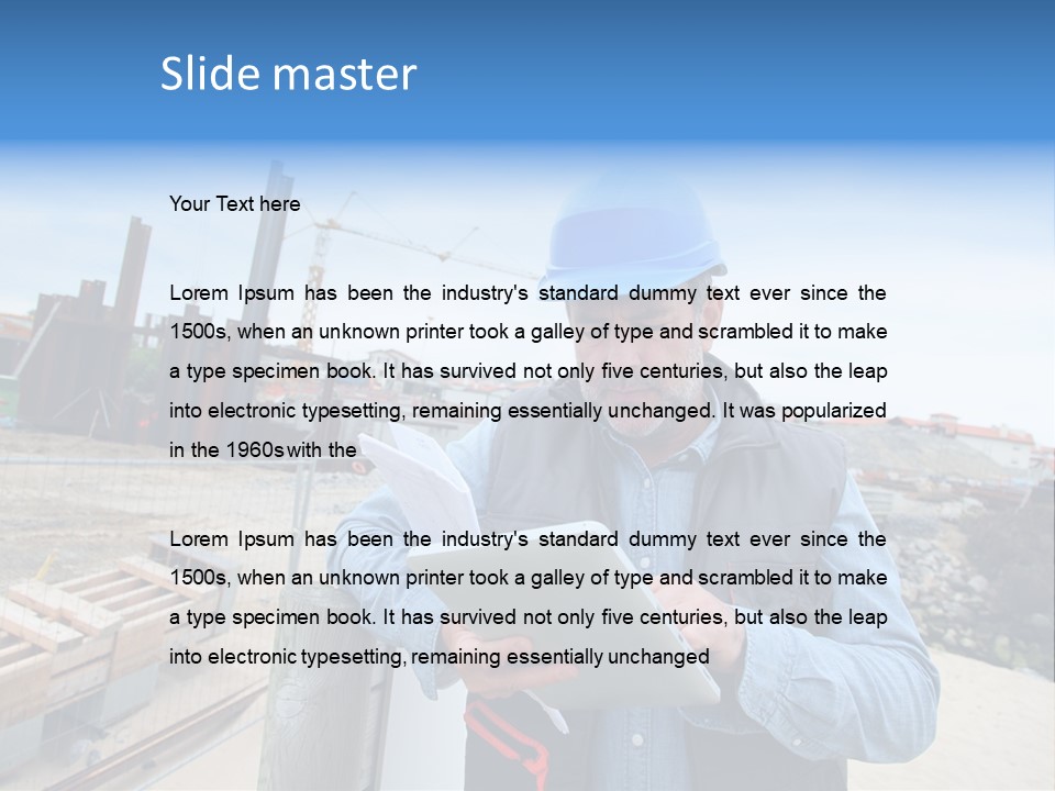 Blueprint Project Engineering PowerPoint Template