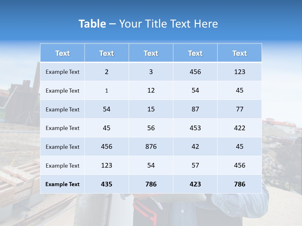 Blueprint Project Engineering PowerPoint Template