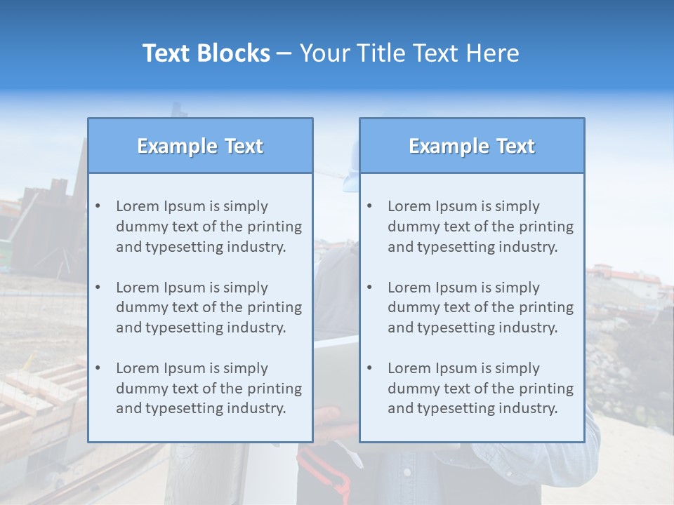 Blueprint Project Engineering PowerPoint Template