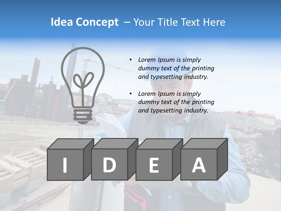Blueprint Project Engineering PowerPoint Template