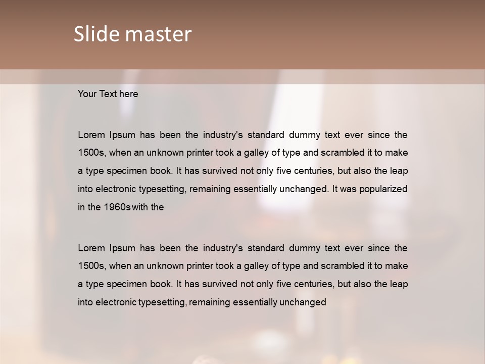 Glass Cognac Smoke PowerPoint Template