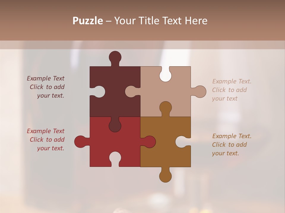 Glass Cognac Smoke PowerPoint Template