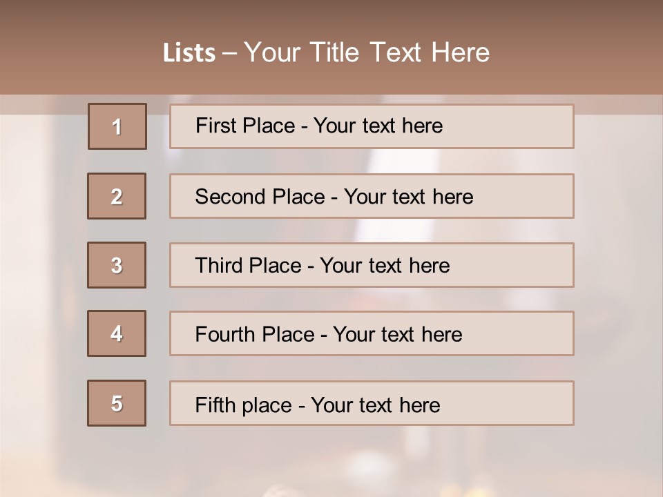Glass Cognac Smoke PowerPoint Template