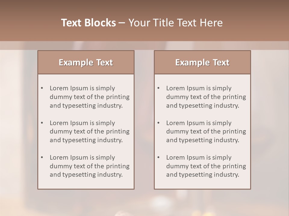 Glass Cognac Smoke PowerPoint Template