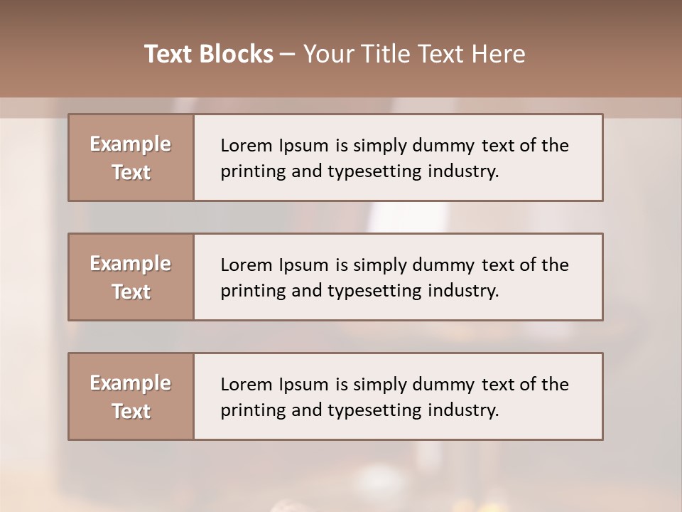 Glass Cognac Smoke PowerPoint Template