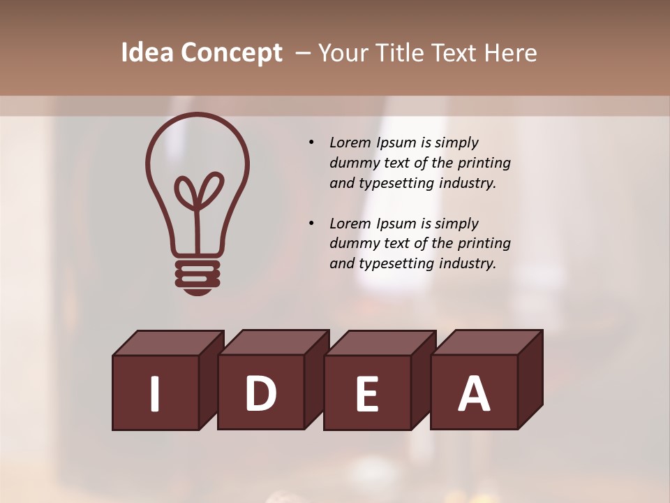 Glass Cognac Smoke PowerPoint Template